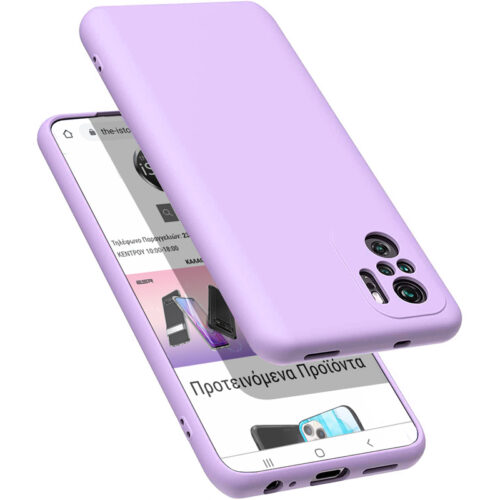 Rubber Silk Case Violet Xiaomi Redmi Note 10/Note10s ΘΗΚΕΣ OEM