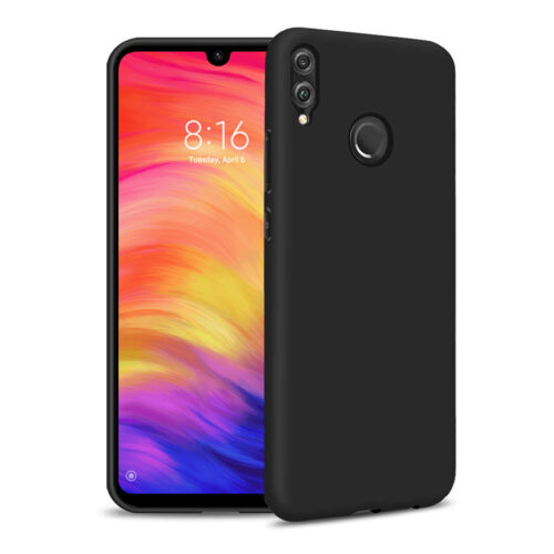 Rubber Silk Case Black Xiaomi Redmi Note 7 ΘΗΚΕΣ RUBBER SILK