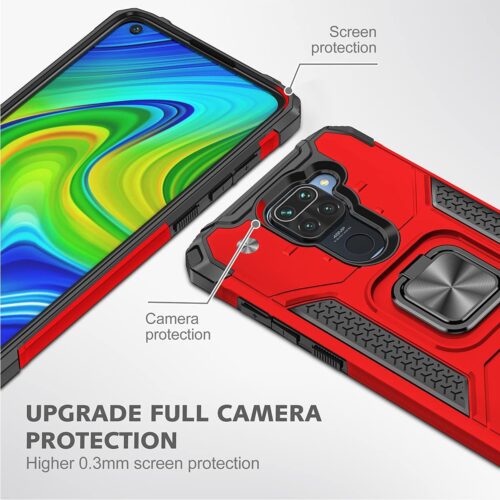 Armor Ringstand Case Red Xiaomi Redmi Note 9 ΘΗΚΕΣ OEM