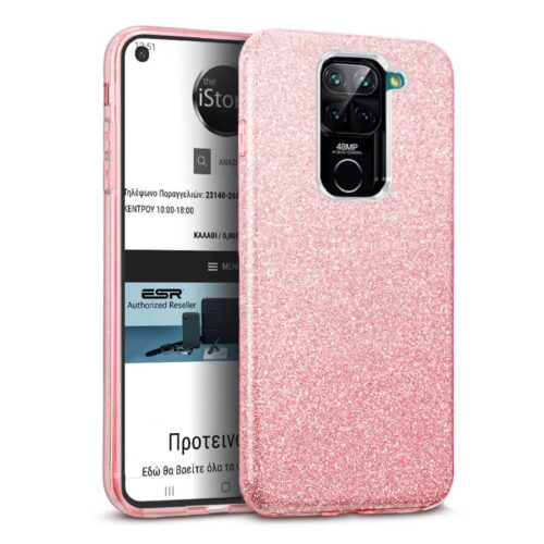 Hybrid Strass Pink Case Xiaomi Redmi Note 9 ΘΗΚΕΣ OEM
