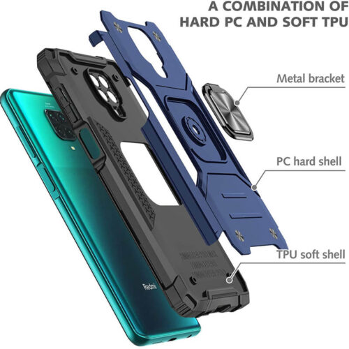 Armor Ringstand Case Blue Xiaomi Redmi Note 9s / Note 9 Pro / Note 9 Pro Max ΘΗΚΕΣ OEM