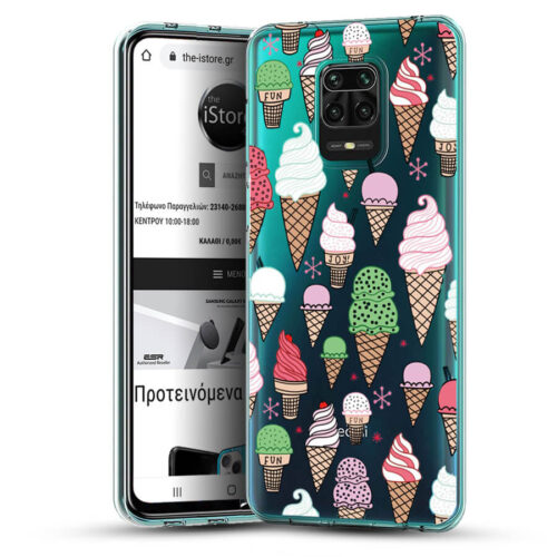 OEM Silicone Case Clear Ice Cream Xiaomi Redmi Note 9s / 9 Pro / 9 Pro Max ΘΗΚΕΣ OEM