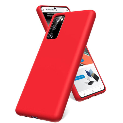 Rubber Silk Case Red Samsung Galaxy S20 ΘΗΚΕΣ OEM