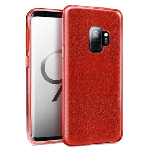 Hybrid Strass Full Red Case Galaxy S9 ΘΗΚΕΣ Forcell