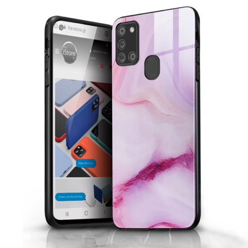 Glossy Marble Pink Case Samsung Galaxy A21s ΘΗΚΕΣ OEM