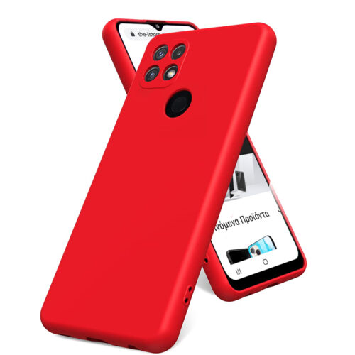 Rubber Silk Case Red Xiaomi Redmi 10A ΘΗΚΕΣ OEM