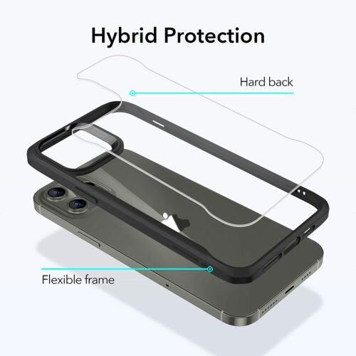 ESR iPhone 12/12 Pro Sidekick Armor Case Clear Black ΘΗΚΕΣ ESR