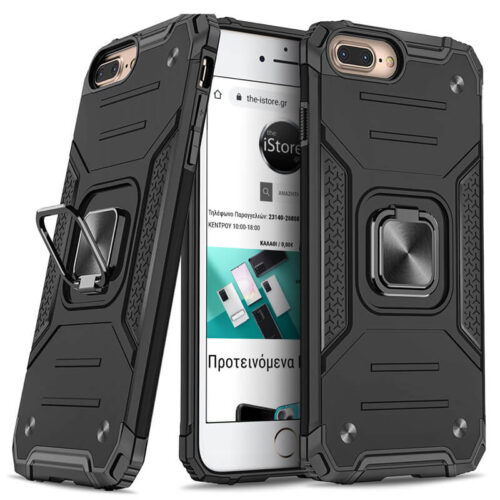 Armor Ringstand Case Black iPhone 7 Plus/8 Plus ΘΗΚΕΣ OEM