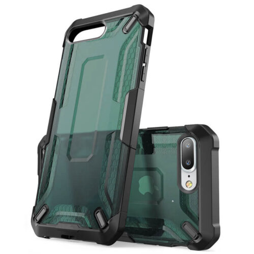 Hybrid Armor Case Clear Green iPhone 7 Plus/8 Plus ΘΗΚΕΣ OEM