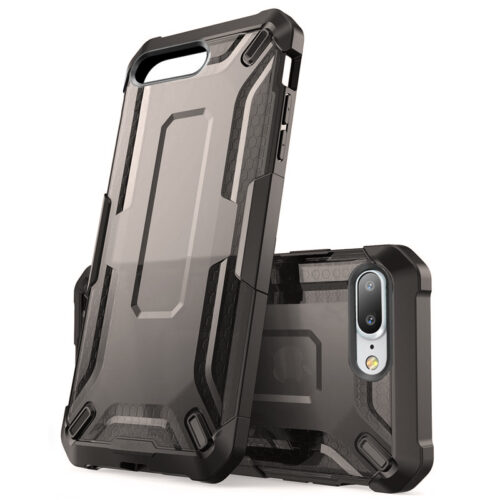 Hybrid Armor Case Clear Black iPhone 7 Plus/8 Plus ΘΗΚΕΣ OEM