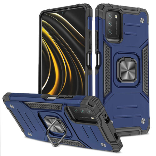 Armor Ringstand Case Blue Xiaomi Poco M3 ΘΗΚΕΣ OEM