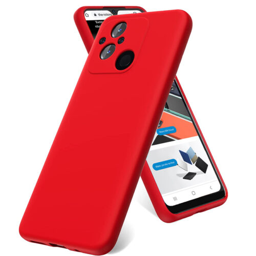 Rubber Silk Case Red Xiaomi Redmi 12C ΘΗΚΕΣ OEM