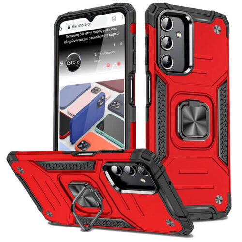 Θήκη Armor Ringstand Red Samsung Galaxy A14 4G/5G ΘΗΚΕΣ OEM