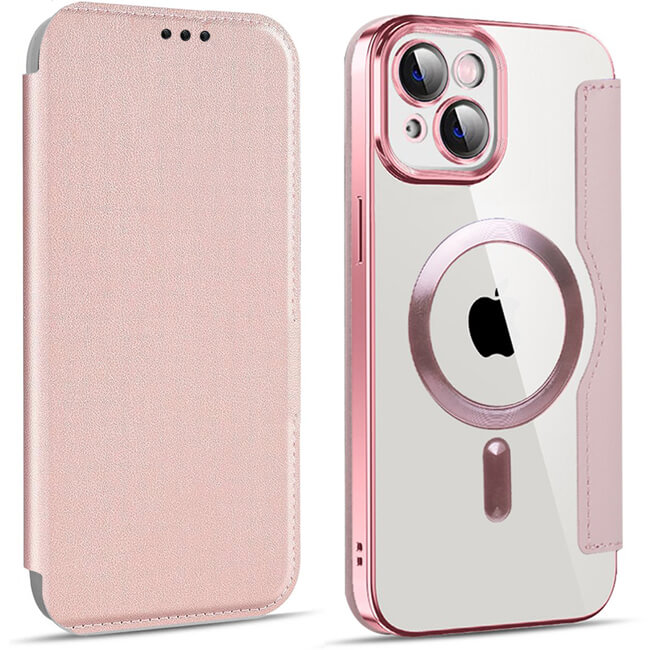 Θήκη Orso Flip Camera Protection Magsafe Bare Look Rose Gold iPhone 15 ...