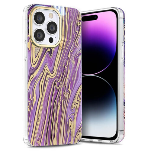 Orso Marble Silicone Case Violet Iphone 14 Pro The Istore Gr