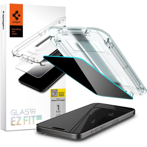 Spigen EZ Fit GLAS.tR Privacy Tempered Glass iPhone 15 Pro ΠΡΟΣΤΑΣΙΑ ΟΘΟΝΗΣ Spigen