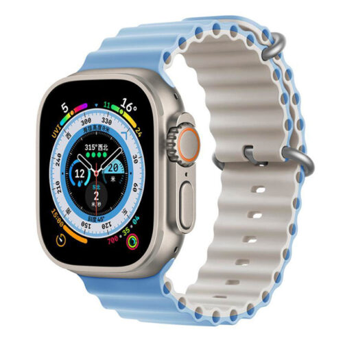 Orso Deluxe Sport Silicone Misty Blue/Starlight Λουράκι Apple Watch 42/44/45/46/49mm APPLE WATCH Orso