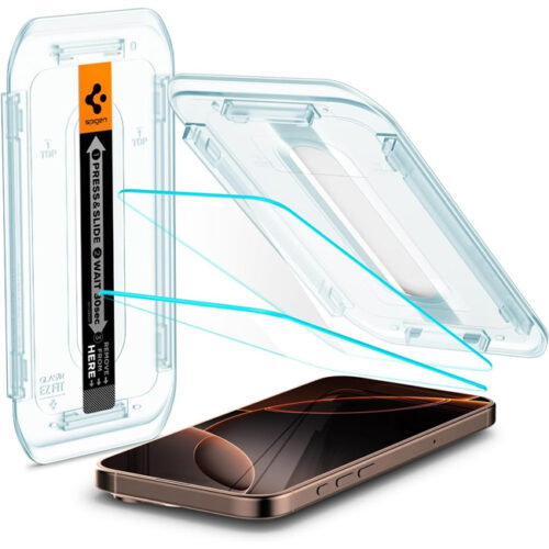 Spigen EZ Fit GLAS.tR Sensor Protected Tempered Glass iPhone 16 Pro Max (2-Pack) ΠΡΟΣΤΑΣΙΑ ΟΘΟΝΗΣ Spigen