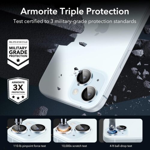 ESR Armorite Tempered Glass Camera Lens Light Blue iPhone 15 /15 Plus ΠΡΟΣΤΑΣΙΑ ΟΘΟΝΗΣ ESR