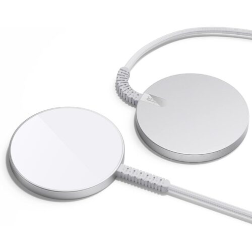 (2 Pack) ESR HaloLock MagSafe Mini Wireless Charger Silver MAGSAFE ΑΣΥΡΜΑΤΗ ΦΟΡΤΙΣΗ ESR