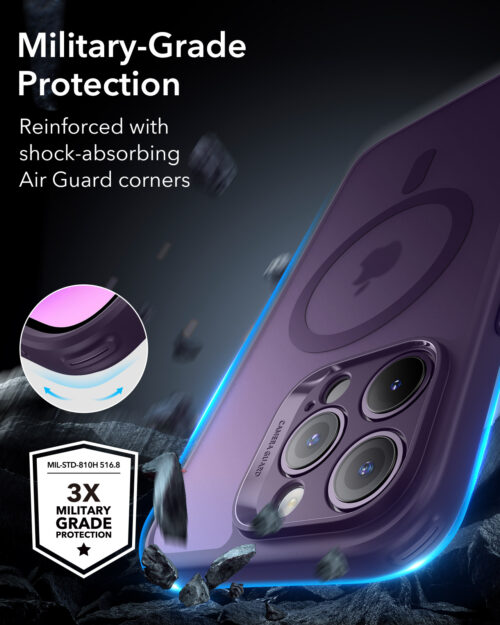 (2+1 Pack) Full Protection Pro Set ESR Classic HaloLock MagSafe Frosted Purple iPhone 14 Pro Max ΘΗΚΕΣ ESR