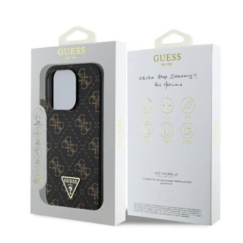 Θήκη Guess 4G Triangle Metal Logo Black iPhone 16 Pro ΘΗΚΕΣ Guess