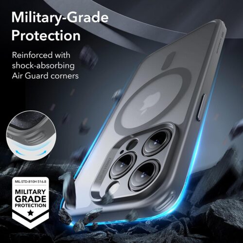 Full Protection Pro Set ESR Classic HaloLock MagSafe Frosted Grey iPhone 15 Pro ΘΗΚΕΣ ESR